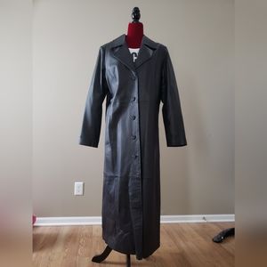 Metrostile leather black coat